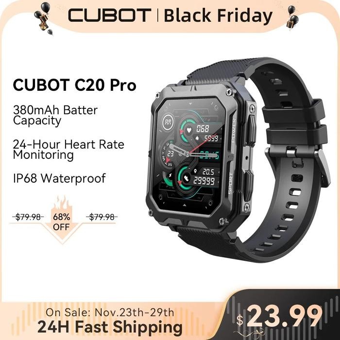 CUBOT C20Pro SmartWatch 1.83inch IP68 Waterproof Sport Watch for Men
