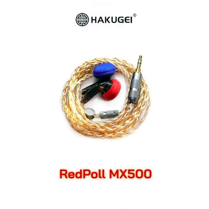 HAKUGEI Redpoll Hi-end MX500 In-ear earphone 15mm Flat Head Earbuds