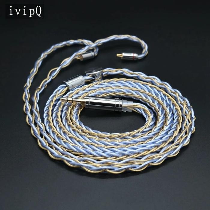 ivipQ 8-Core Earbud Wire 7N Litz OCC and 6N Gilt OCC Mixed Cable