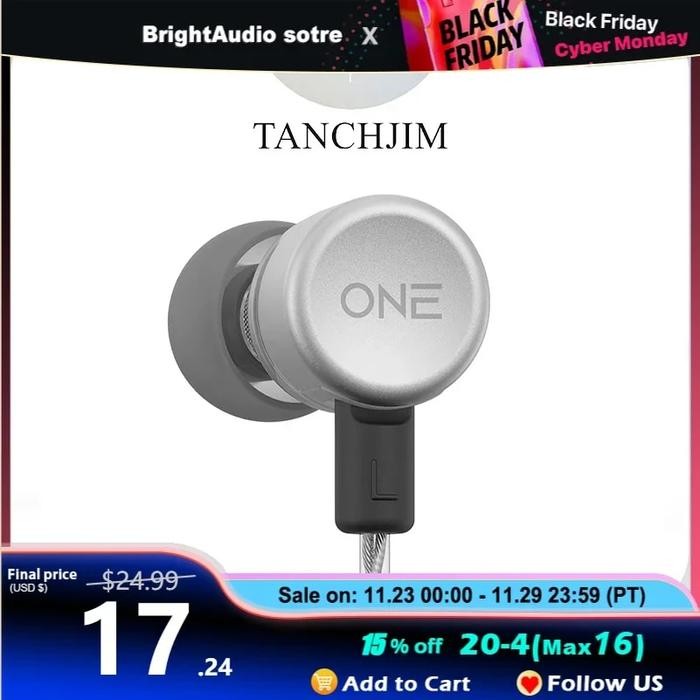 TANCHJIM ONE DSP 10mm Dynamic Driver Earbuds IEM HiFi Music In-Ear