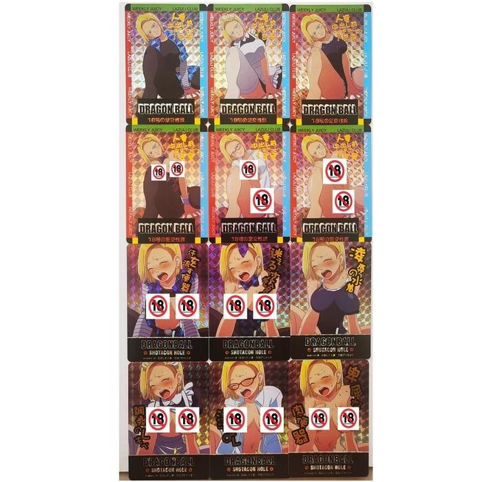 12pcs/set ACG Dragon Ball Android 18 Nude Sexy Girls Hobby