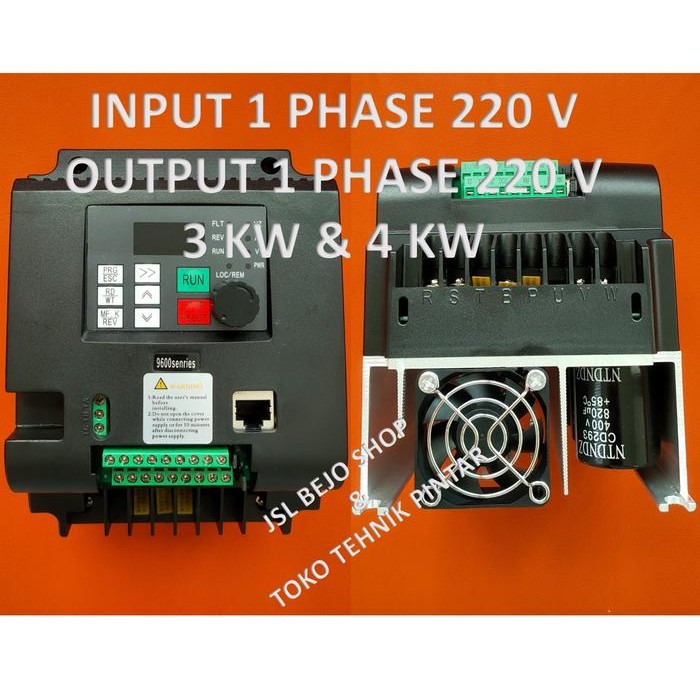 VFD AT2 Inverter Input 1 Ph 220v Output 1 Ph 220 V For Motor 1Ph 220 V