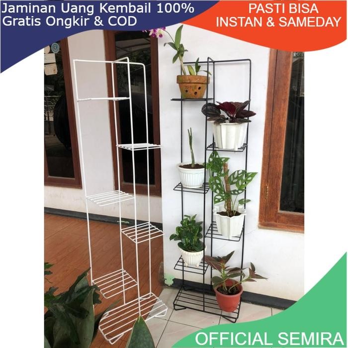 TINGGI 100 CM / Rak Bunga Tanaman Hias Minimalis Bertingkat 7 Dudukan Besi