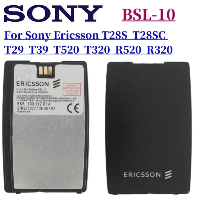 Original Battery BSL-10 for Sony Ericsson T28S T28SC T29 T39 T520 T320 R520 R320 BUS-11