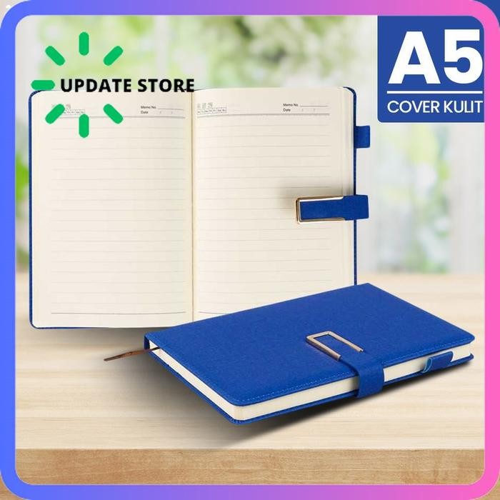 

Buku Catatan - Buku Jurnal Cover Kulit Kertas A5 - Buku Diary Blue