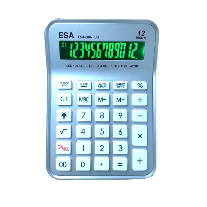 

Kalkulator LED LAYAR Menyala Check Correct Function FREE BATERAI 8887L