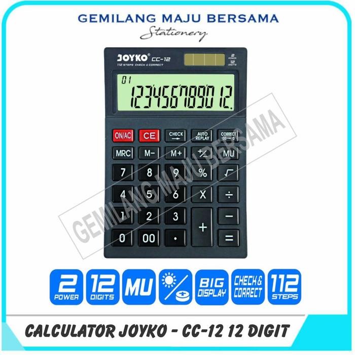 

Calculator / Kalkulator Joyko CC-12 / 12 Digits (Check Correct)