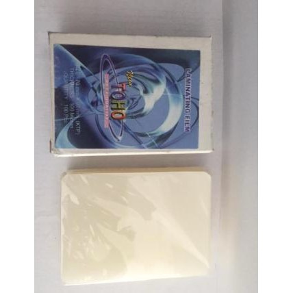 

Plastik Laminating TOHO untuk KTP ukuran 70mm x 97mm 250 mikron