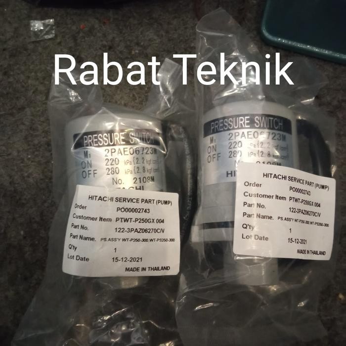 New Pressure Switch Pompa Air Hitachi 2Pae06723M
