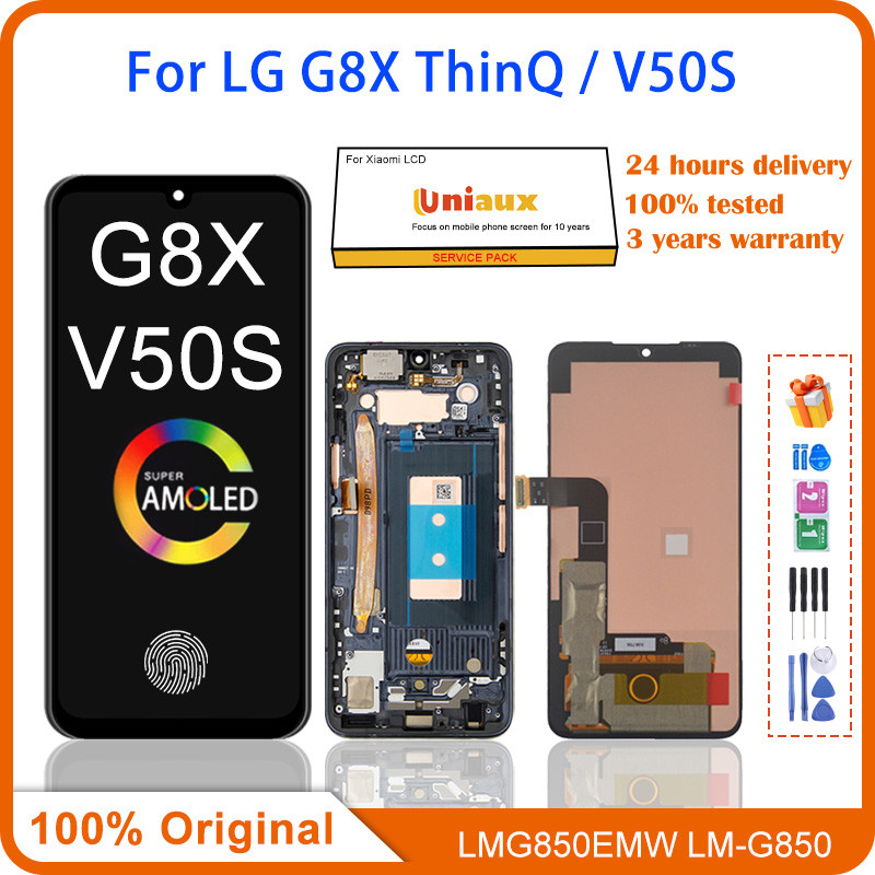 LCD Display Touch Screen Replacement, Original AMOLED for LG G8X, ThinQ, G850, G850EMW, V50S, V510, 