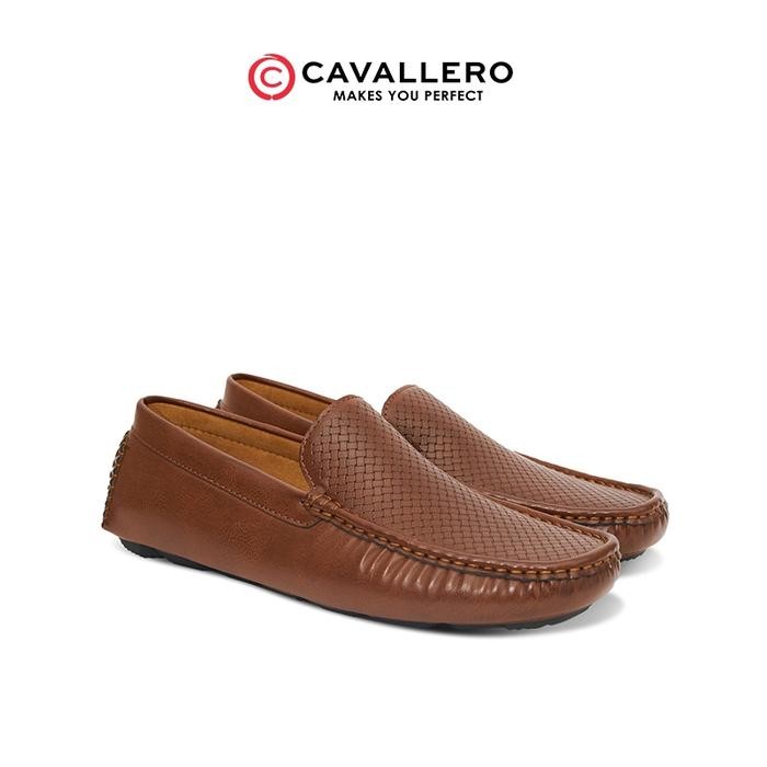 Sepatu Pria Casual Loafers Moccasin Cavallero Winsgrey Coffee Flat Shoes