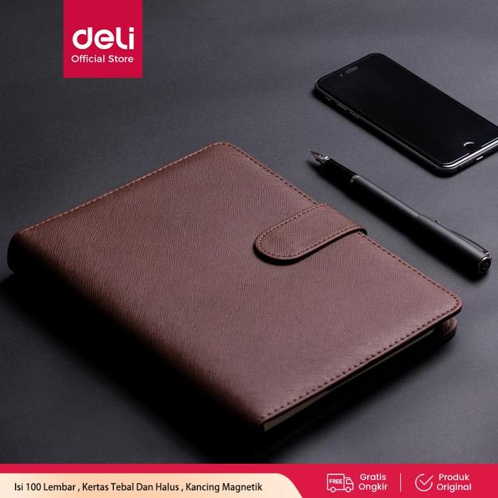 

Deli Loose-Leaf Notebook Buku Catatan 25K 210X145Mm 100 Lembar Warna Coklat Hitam 3151 Kertas