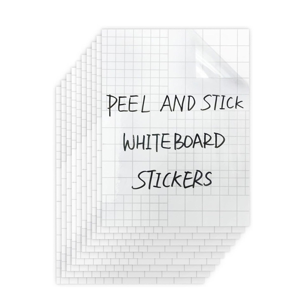 

A4 Transparent Glossy Writing Film Whiteboard Stickers Wipeable Reusable 5pcs Clear Dry Erase Board