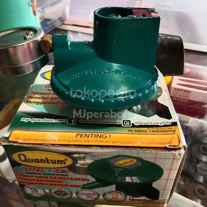 Regulator Kompor Gas Quantum QRL03 + Meter Original