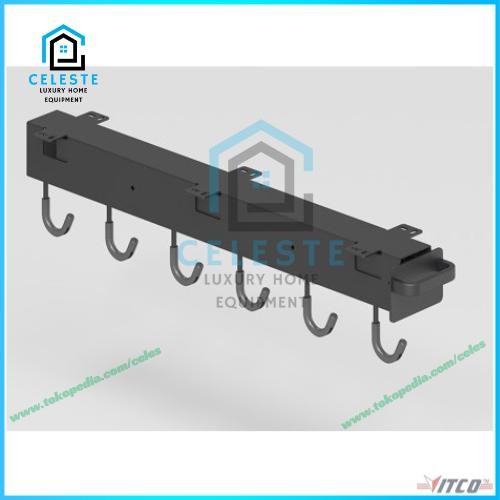 VITCO Pan hanger / Rak Gantungan Panci dan Wajan / Rak Gantungan Tarik dan Dorong