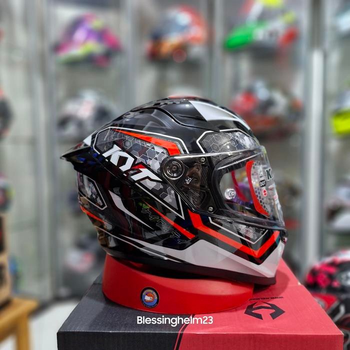 Jual Kyt Stiker Seri 1 Black Red Helm Full Face