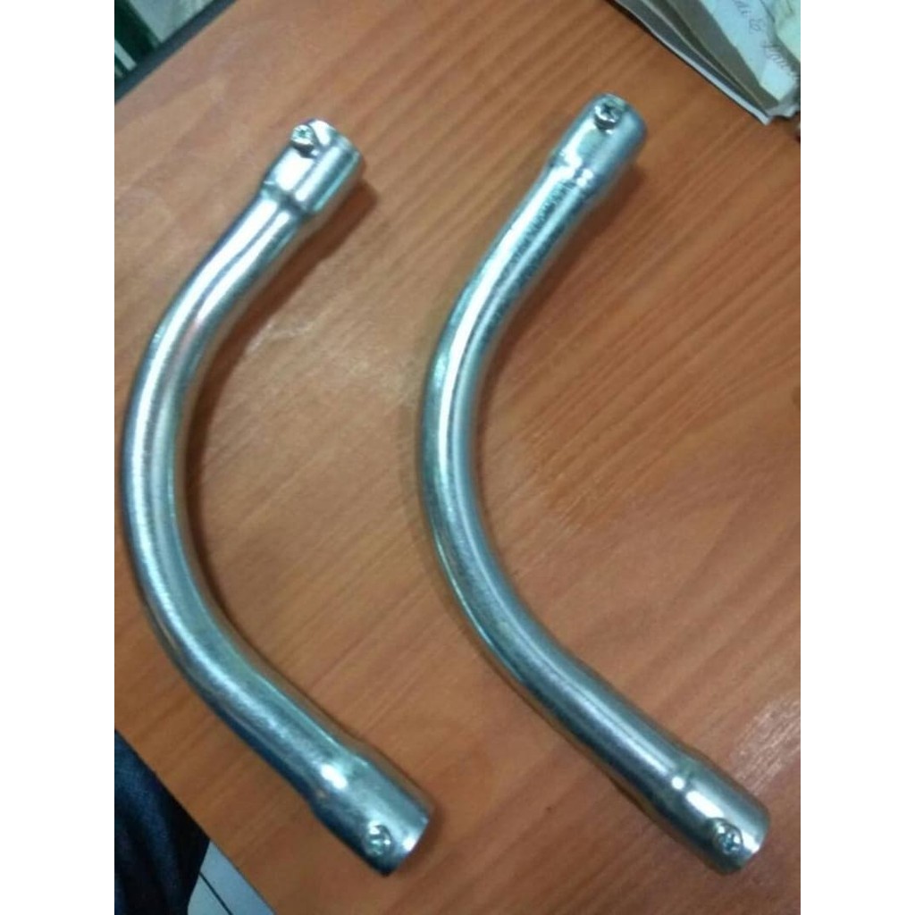 Elbow Pipa conduit 20 mm ( sok bengkok L polos ) Galvanis