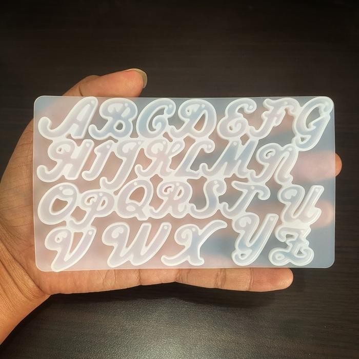 ---- Cetakan Resin Gantungan Latin Huruf Alphabet Silikon Silicone Abjad