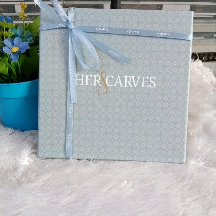 (Allthebest) Herscarves segiempat kemasan box Mini tanpa bros