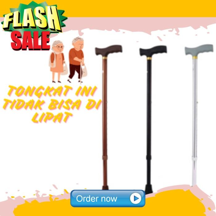 tongkat orang tua lipat kaki 1 tongkat jalan lansia manula stroke patah kaki tongkat lipat portable