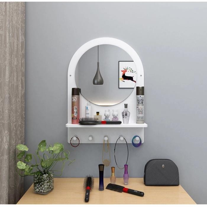 Cermin make up Rak kosmetik bedak parfum Gantungan kunci ikat rambut