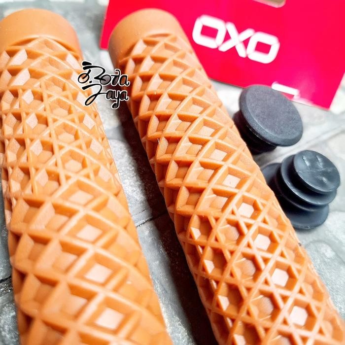 COKLAT GRIP SEPEDA HANDGRIP HANFLAT OXO KARET 58 15cm sparepart sepeda termurah