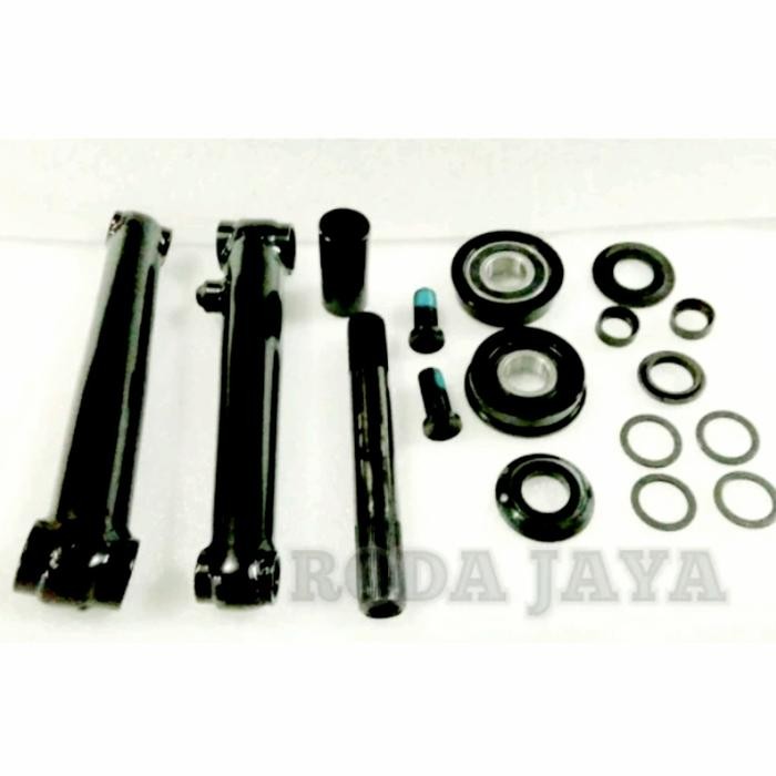 CRANK SEPEDA BMX UNITED CHROMOLY FCB-8811 HITAM BB USA sparepart sepeda termurah