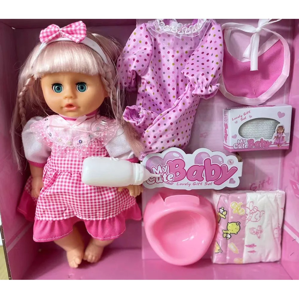 32Cm Blinking Feeding Drinking Water Pee And Speak Girl Doll Talking Newborn Doll Model Soft Reborn