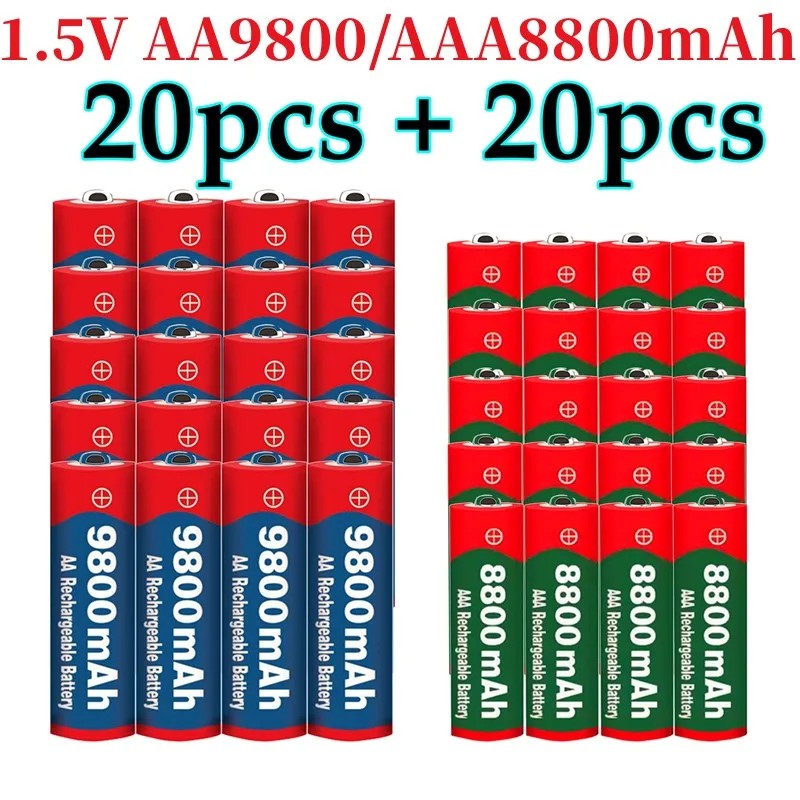 New 1.5V AA 9800 MAh+1.5V AAA 8800 MAh Alkaline1.5V Rechargeable