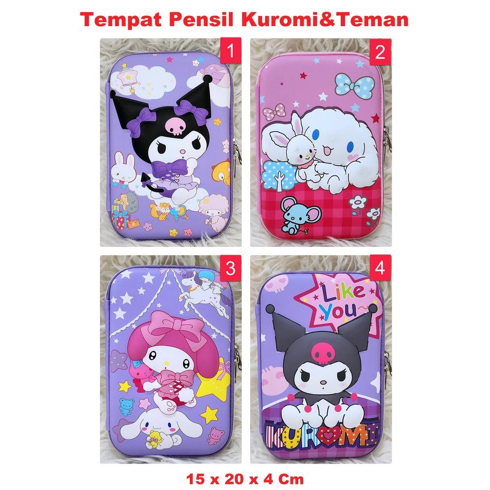 

Tempat Pensil Anak Hardcase Boxes Kotak Pencil Case Kuromi Melody Dll