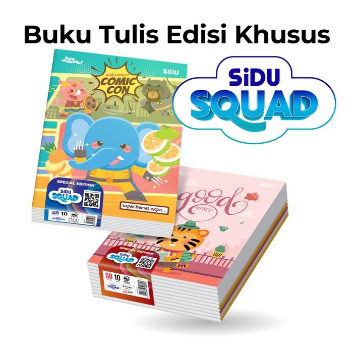 

Sidu Buku Tulis Special Edition "Sidu Squad" 38 Lembar - 10 Buku