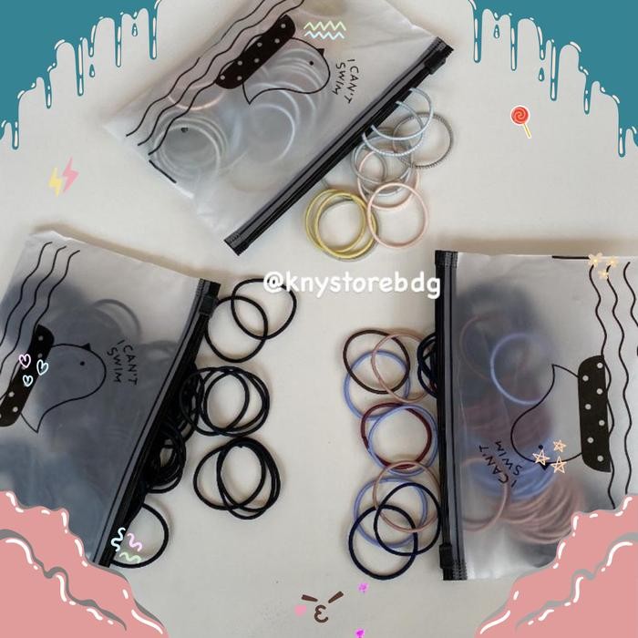 [FREE POUCH] 100PCS IKAT RAMBUT WARNA