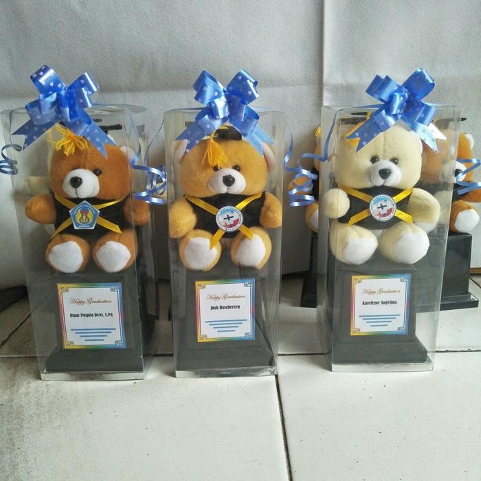 PIALA BONEKA+MIKA/PIALA BONEKA+MIKA PIALA/HADIAH WISUDA/BONEKA PAIAL