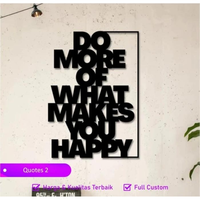 Pajangan Dinding Quotes Custom Hiasan Dinding Kayu Cafe Rumah Office Hitam