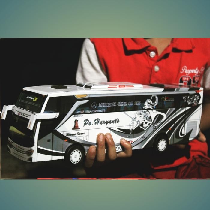Miniatur Bis Miniatur Bus Po Haryanto shd Mobil Mainan Diecast Hadiah