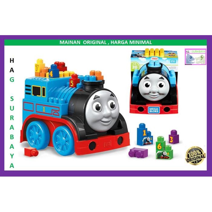 Thomas and Friends LEGO MEGA BLOKS THOMAS - 20pcs - Build n Go Thomas