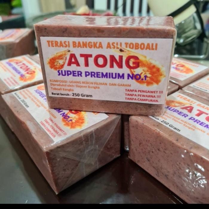 

DISKON TERASI BANGKA ATONG SUPER PREMIUM BELACAN BANGKA ASLI TOBOALI UK.250GR READY STOCK