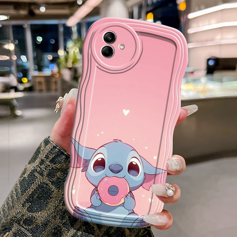 Casing Hp Untuk Samsung Galaxy A04 A04E A04s F04 M04 Case Casing Donut kartun HP Kesing gelombang Ce