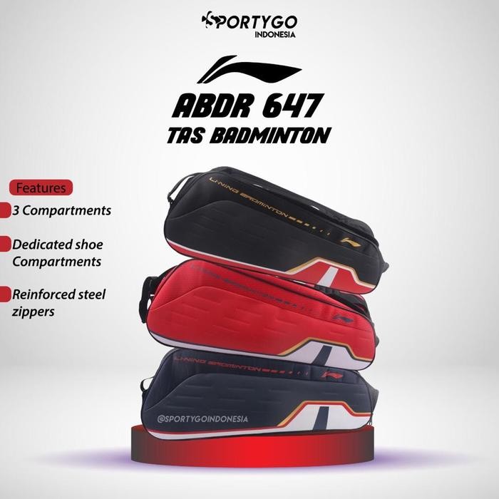 TAS Raket Badminton LINING ABDR 647 ORIGINAL / Cover ABDR647 best seller
