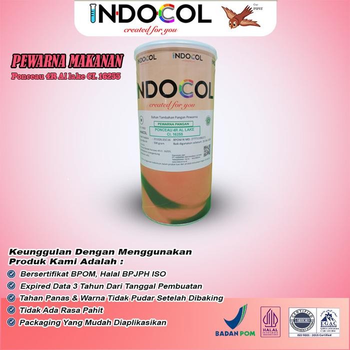 

Pewarna Makanan INDOCOL LAKE PONCEAU CI.16255 (RC) (OIL BASED)