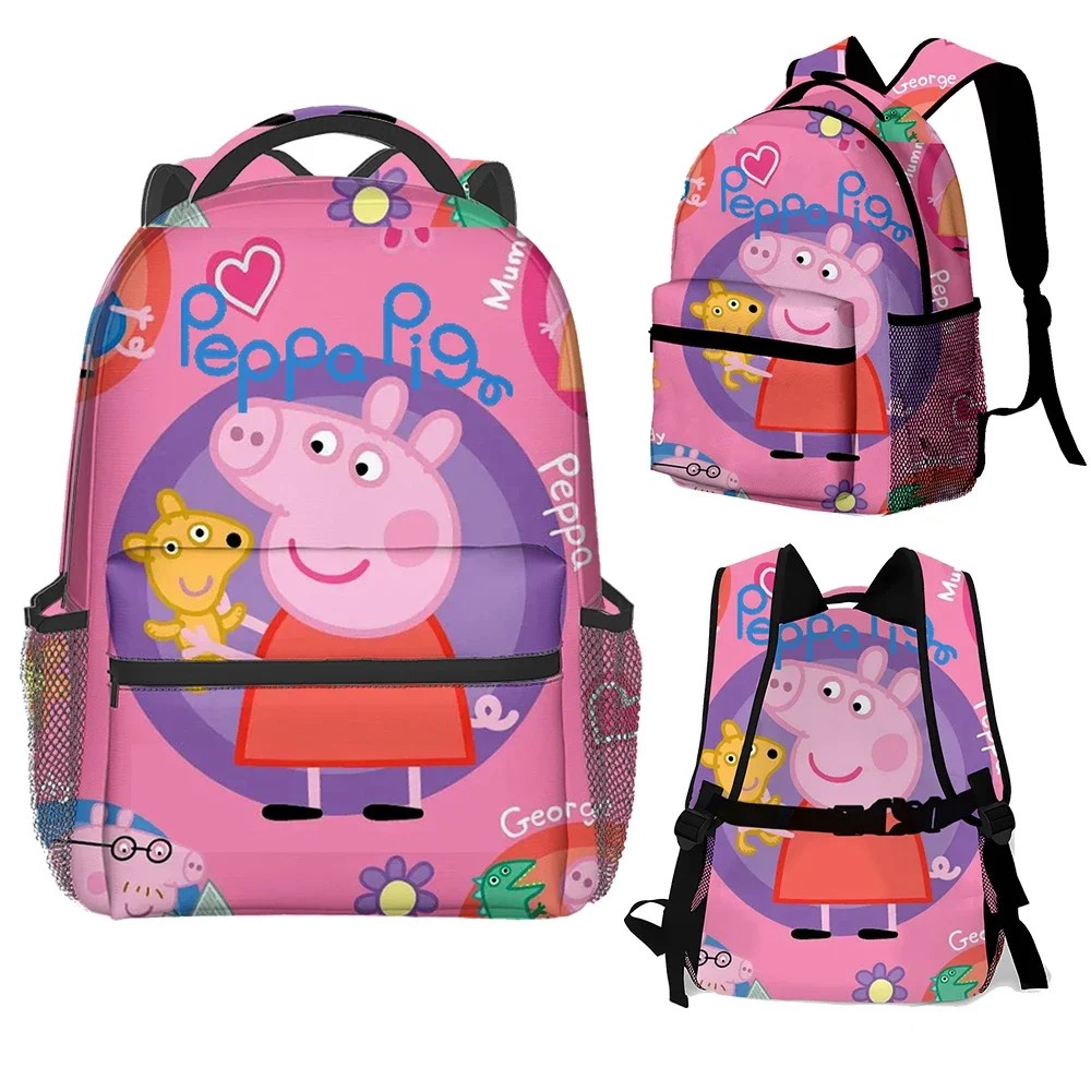 Peppa Pigs School Bag Anime Primary for Girl Boy Children School Bags Travel Backpack SchoolBag