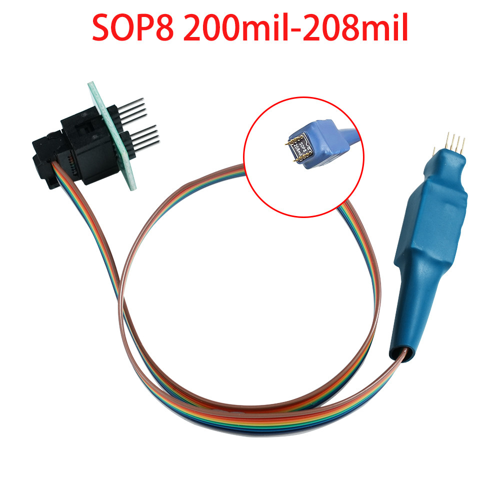 

SOP 200-208mil SOIC8 SOP8 Test Clip Probe Line For EEPROM 93CXX/25CXX/24CXX circuit Programming on