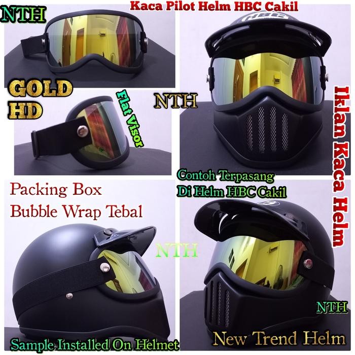 Kaca Helm HBC Cakil .Kaca mata Helm HBC