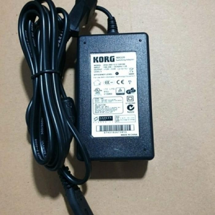 Terbaru Adaptor Keyboard Korg Series Pa-500 12V 3,5A Ori