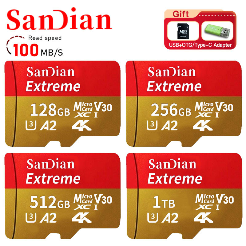 100% Original 1TB A2 Micro Card Class 10 Micro TF/SD Card  512GB