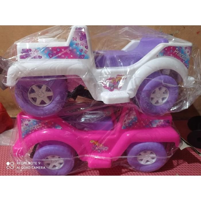 Mainan Mobil Dorong Anak Perempuan Barbie Jeep