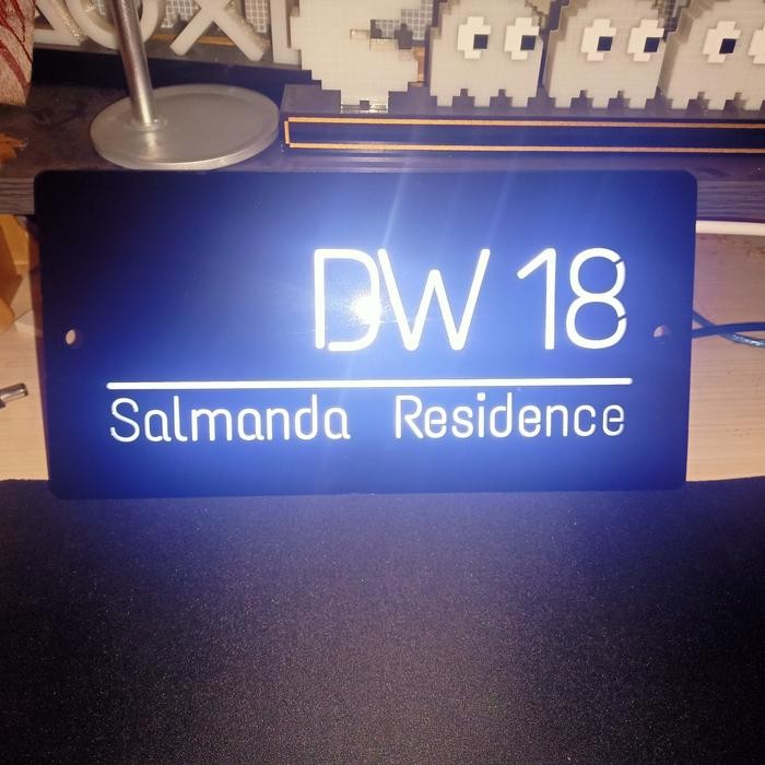 Nomor Rumah LED / Papan Rumah / Nomor Rumah Akrilik