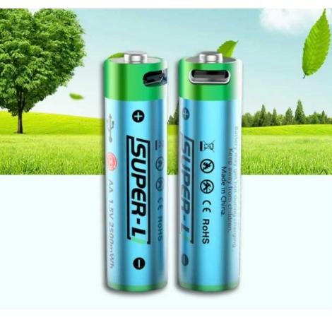 Baterai Charger USB Type C AAA / AA 1.5V Rechargeable