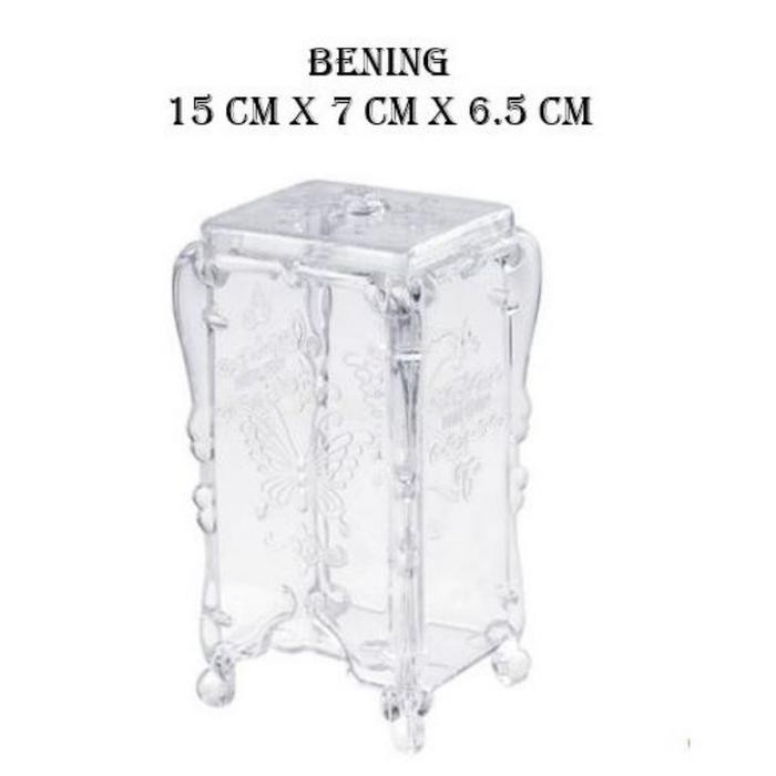 (Allthebest) Tempat Kapas Wajah/Rak Kapas Mini/Rak Kosmetik Kapas Wajah Dengan Tutup