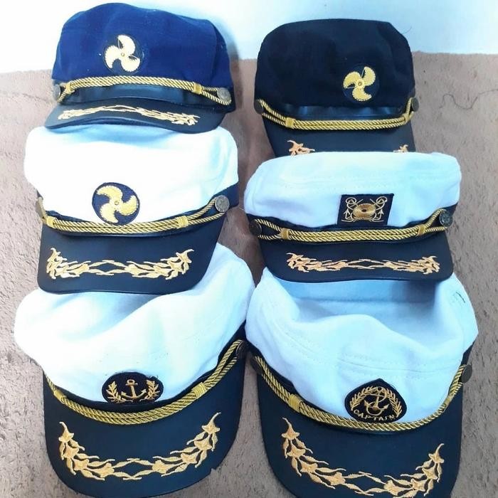 (Allthebest) TOPI PELAUT TOPI KAPTEN TOPI SAILOR SAILOR HAT TOPI PELAYARAN